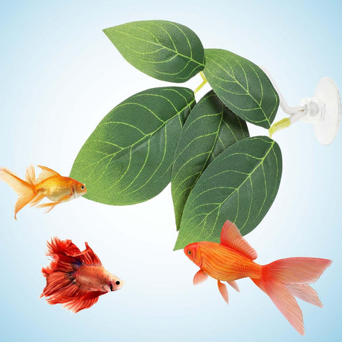 3 Pcs Betta Fish Leaf Pad Aquarium Décor, Simulating Natural Habitat for Spawning Grounds and Resting Bed.