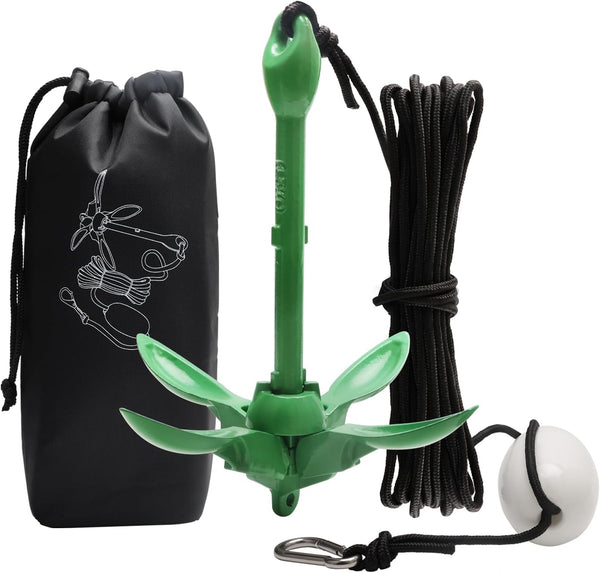 Kayak Anchor, Folding Boat Anchor for Kayaks, Canoes, SUP, with 40ft Tow Rope and Carrying Bag