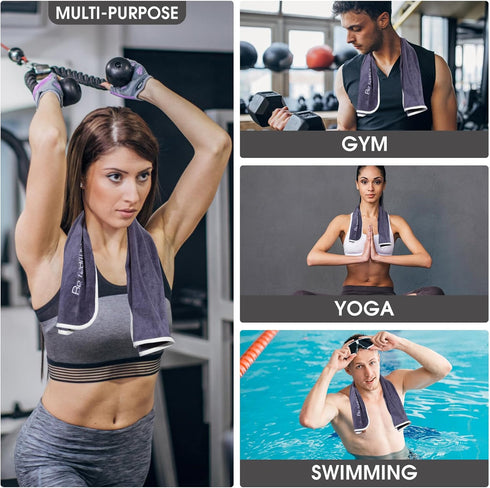 Xoofewal Set Swimming 3 Pack) Microfiber Gym Towel for Men Women, Super Soft and Quick-Drying Towels for Fitness, Yoga