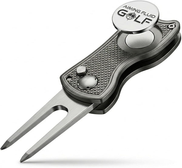 Golf Divot Repair Tool 5-in-1 Golfing Ball Marker, Pitch Mark Repair, Putting