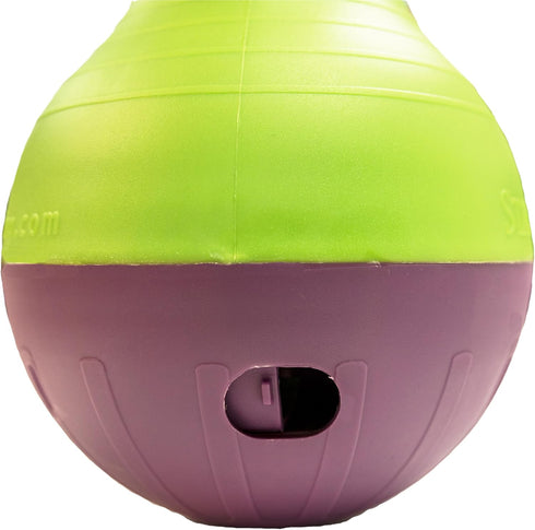 Interactive Bob-A-Lot Dog Toy for Large Breeds - Yellow/Green/Purple