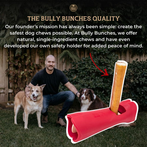 6" 10 Bully Bunches All Natural Standard Braided Bully Sticks - Odour Free, Rawhide Free, Chemical Free - Safe, Long