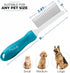 Poodle Grooming Comb - Metal Dematting Comb with Long & Short Stainless Steel Teeth for Gentle Removal of Matted Hair