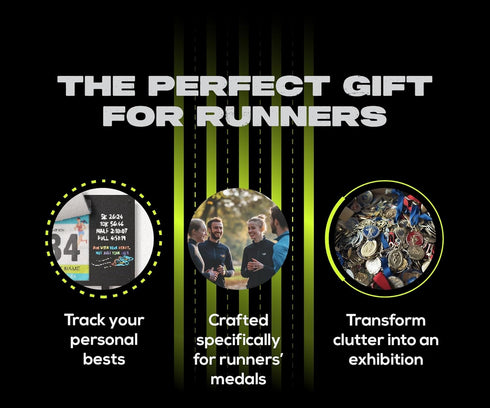 50 40 BLAUBECK Medal Hanger Display for Runners, Marathon Medal Holder Display Wall Hanger and Race Bib Boards Holder