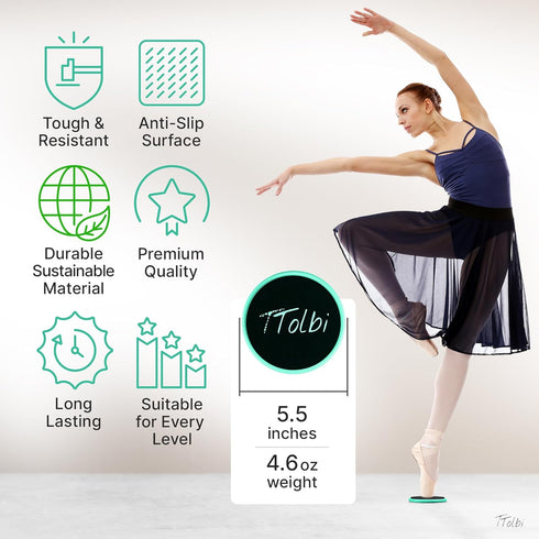 Premium Turning Boards for Dancers - Ideal Spin Disc for Ballet, Dancing & Figure Ice Skating, Improve Technique &