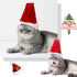 Pet Santa Hat for Dogs, Adjustable Christmas Hat for Cats, Puppy Xmas Costume Decoration, Red (Small)