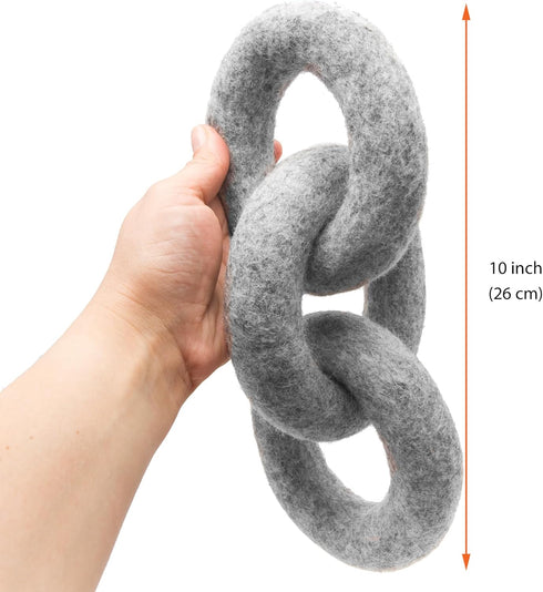 Glaciart Felted Wool Dog Chew Rings - Durable Puppy Chew Toys for Teething and Cleaning