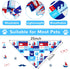Xuniea 8 Pcs Nautical Dog Bandana - Summer Puppy Bandanas, Adjustable Washable Pet Bibs for Birthday Party Gifts