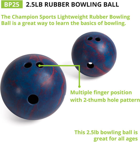 Champion Sports Lightweight Rubber Bowling Ball