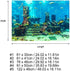 Underwater World Aquarium Backdrop, Tropical Fish Wall Sticker, Aquarium Background Underwater Poster, PVC Self