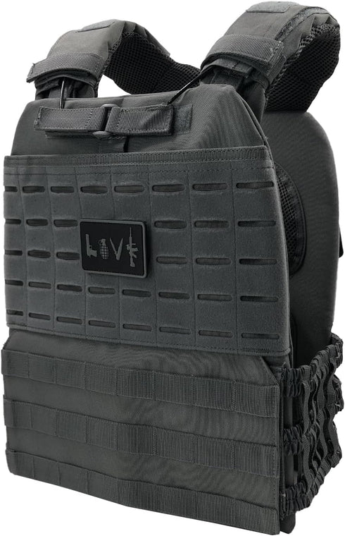 uuKen Tactical Gear Love Symbol Sign Tactical PVC Patch with Hook Fastener Backing (Black and Grey)