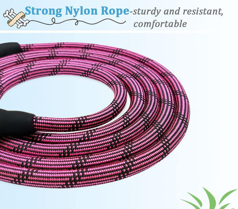 1/5", 1/3" Rope Dog Leash 6 Foot, Lightweight Sturdy Leash for Small Medium Dogs and Cats (1/3'' x 6 FT, Pink)