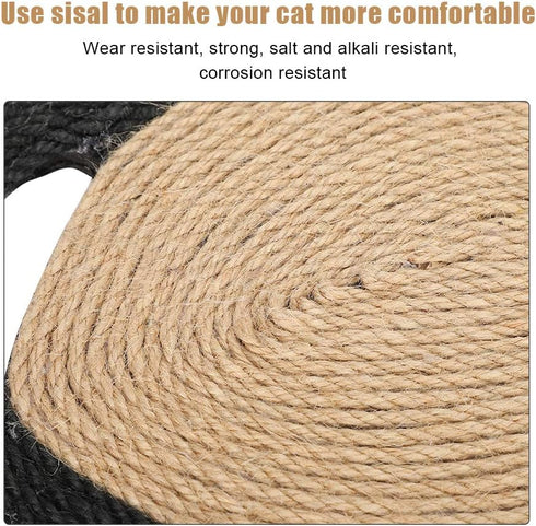 Cat Scratch Pad, Sisal Rope Cat Scratching Mat for Indoor Cats, Horizontal or Vertical Floor Scratcher Supplies