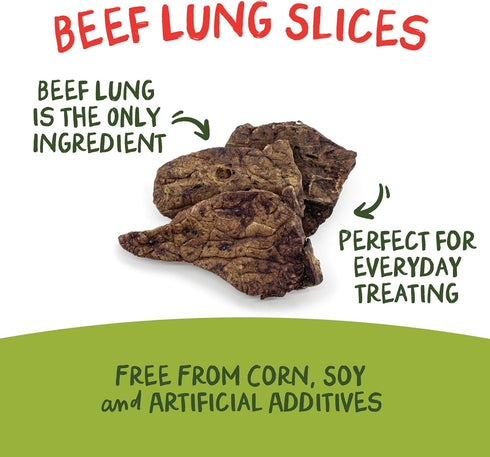 9 Pet 'n Shape Beef Lung Dog Treats Made and Sourced in the USA - Training Treat - Ounce