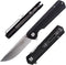 Firebird GANZO FH11 Pocket Folding Knife - D2 Steel Flip Blade, G10 Anti-slip Handle, Black