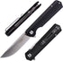 Firebird GANZO FH11 Pocket Folding Knife - D2 Steel Flip Blade, G10 Anti-slip Handle, Black