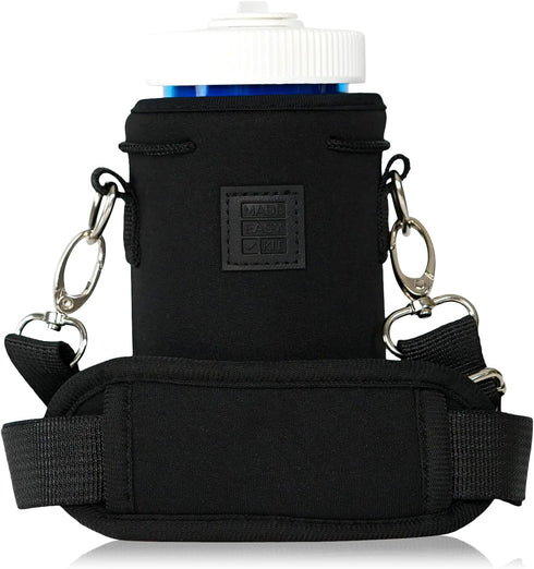 Made Easy Kit Neoprene Water Bottle Carrier Holder with Adjustable Shoulder Strap