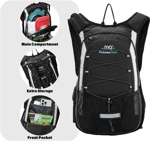 Insulated Hydration Backpack Pack with 2L BPA Free Bladder - Keeps Liquid Cool for Running, Hiking, Cycling, Camping