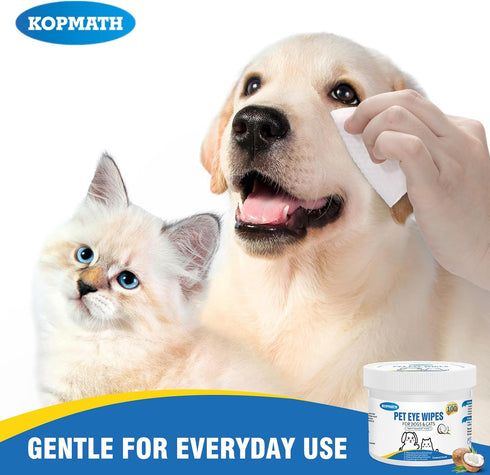 Dog Eye Wipes, Tear Stain Remover for Dogs, 100 Ct, Mild Ingredient, Texturized & Presoaked Pet Eye Cleaner