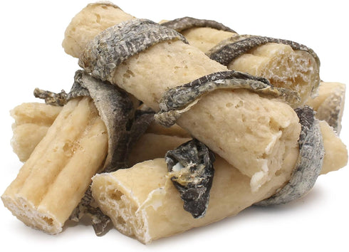 Icelandic+ Beef Collagen Dental Chew Stick Wrapped with Fish 4" Dog Treat