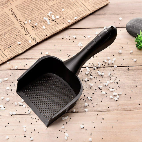 wonderfulwu Cat Litter Scoop with Handle, Small Hole Reptile Litter Cleaner