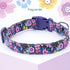 Faygarsle Cotton Dog Collar, Cute Floral Design for Small Medium Large Dogs, Soft Fancy Pet Collars for Girls, M