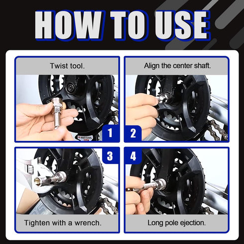 Glarks 6Pcs Bike Repair Tool Kit, Bicycle Crank Extractor, Bottom Bracket Removal Tool & Chain Breaker