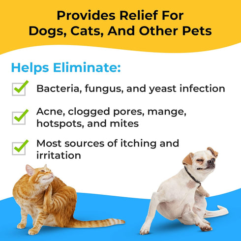 Smiling Paws Pets Itch Relief Shampoo for Pets - 12oz, Kills Fleas, Relieves Allergies and Itching