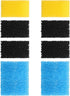 AquaMiracle Aquarium Filter Replacement Sponge, 2 Coarse, 2 Fine & 4 Carbonized Sponges for Fish Tank