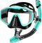 Snorkel Mask Adult, Dry Snorkel Set, Panoramic Wide View Swim Mask for Lap Swimming and Diving