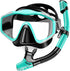 Snorkel Mask Adult, Dry Snorkel Set, Panoramic Wide View Swim Mask for Lap Swimming and Diving
