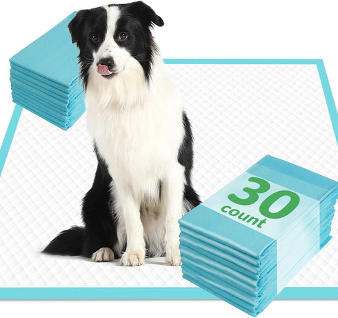 30"x26" 30 Count, DEEP DEAR Extra Large Dog Pads Thicker Puppy Pads for Potty Training, Super Absorbent Pee Pads
