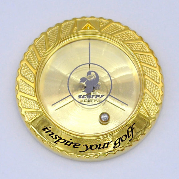 scorpy Golf Level Ball Marker with Metal Bead and Hat Clip, Precision Alignment Tool for Perfect Putts