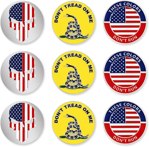 PinMarts Mix Bundle Pack of 9 Golf Ball Markers - Golf Accessories
