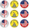 PinMarts Mix Bundle Pack of 9 Golf Ball Markers - Golf Accessories