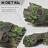 Large Aquarium Decorations - Air Bubbler Tree Fish House for Betta Hideout, Buddha Decor Temple Ruins, Reptile Shelter