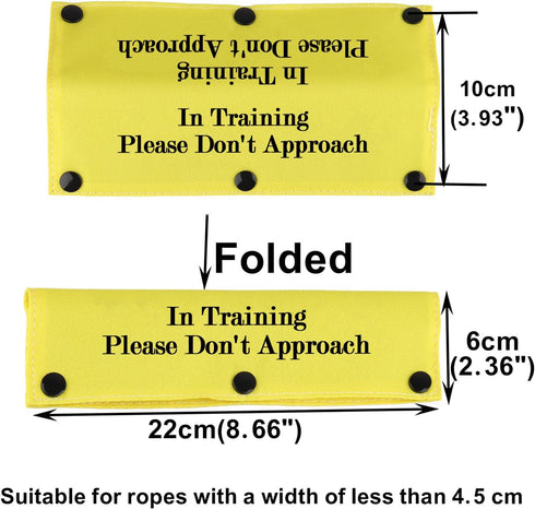Funny Dog Leash Sleeve, Training Please Don't Approach Dog Leash Wrap Alert Hanging ID Patch Tag