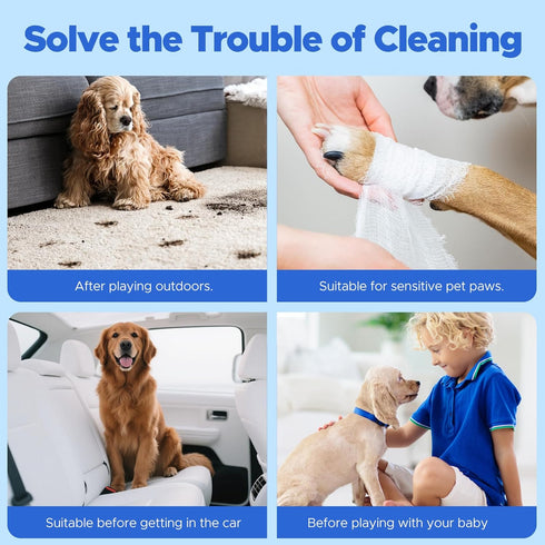 Paw Cleaner | No-Rinse Foaming Cleanser for Dogs Cats | 6.8 fl oz | Gentle and Safe | Deep Clean Pet Paws with