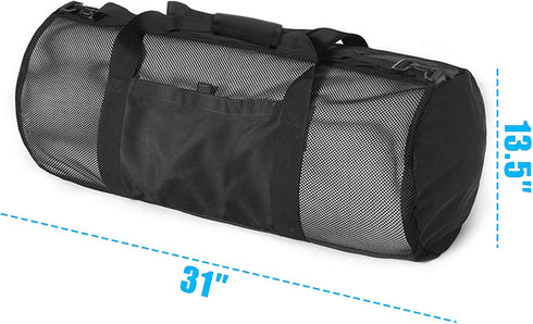 Luwint Heavy Duty Mesh Dive Duffle Bag, Large Gear Bag for Scuba Diving, Snorkeling, Travel, Beach, Pool