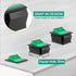 QTEATAK KCD4 2Pcs DC 12V-24V 30A DPST 4-Pin 2 Position ON/Off Boat Rocker Toggle Switch with Green LED Light