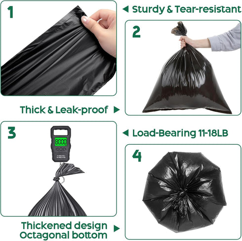 120 8 5 Portable Camping Toilet Bags, Gallon Emergency Camp Potty Poop Bags for Adults, Thickened Trash Waste Bags