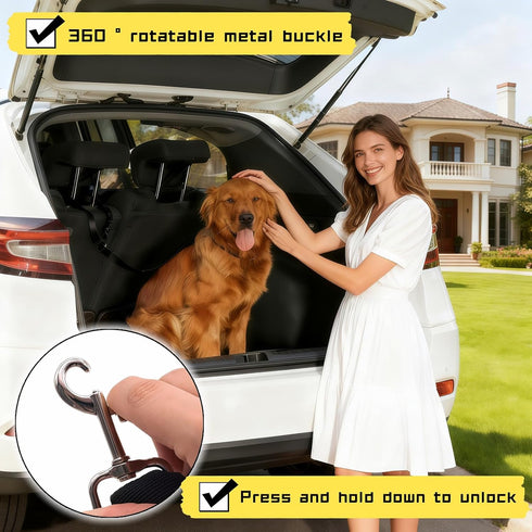 RyanDesign 2-in-1 2-Pack Car Seat Belt for Dogs, Headrest Dog Safety Harness & Leash - Adjustable Nylon Vehicle Pet