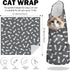 27.6"Cat (6-10 lbs) Grooming Wrap, Self Adhesive Cat Wrap for Cutting Nails, Anti-Escape Calming Cat Swaddle Wrap