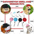 8 Pieces Guinea Pig Clothes, 4 Sets Bow Ties, Pet Hats, Kawaii Black Hat Outfit for Hamster, Ferret, Cat, Puppy