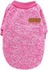 Pet Dog Classic Knitwear Sweater, Warm Winter Coat for Small Dogs (S, Rose)