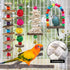 Bird Perch Bird Toys, 6 Pack Wooden Chew Toys, Cage Accessories for Parakeet, Conure, Cockatiel, Lovebird, Budgie