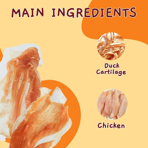 21 Count Jungle Calling Dog Treats, Chicken Wrapped Bones, Rawhide Free Chews Made with Real Meat and Duck Cartilage