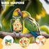 KCMOSGI 4 Pcs Bird Diaper, Parrot Diaper, Reusable Bird Clothes with Adjustable Straps & Waterproof Inner, Pet Bird