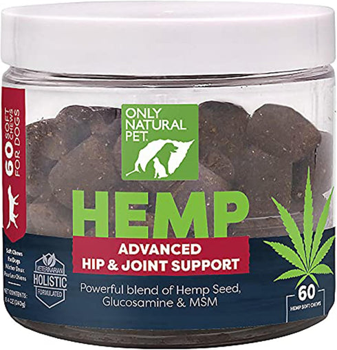 Only Natural Pet Hemp Advanced Mobility Support for Dogs Holistic Wellness Hip
