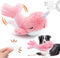 Mity Rain 2 in 1 Interactive Dog Toys, Plush Squeaky Fish Toy, Rechargeable Wiggly Pink for Small Medium Large Dogs